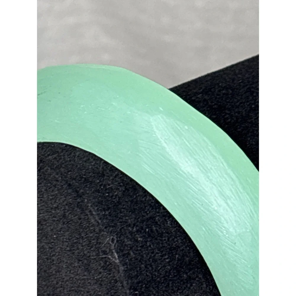 Mint Green Bangle‎ Bracelet Round Domed Jade Resin Stacking Fashion Jewelry